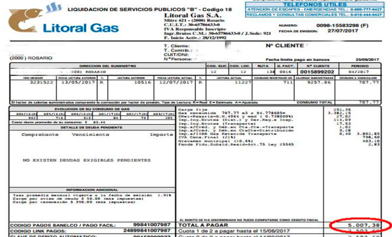 Boleta De Gas Litoral Todo Lo Que Necesitas Conocer